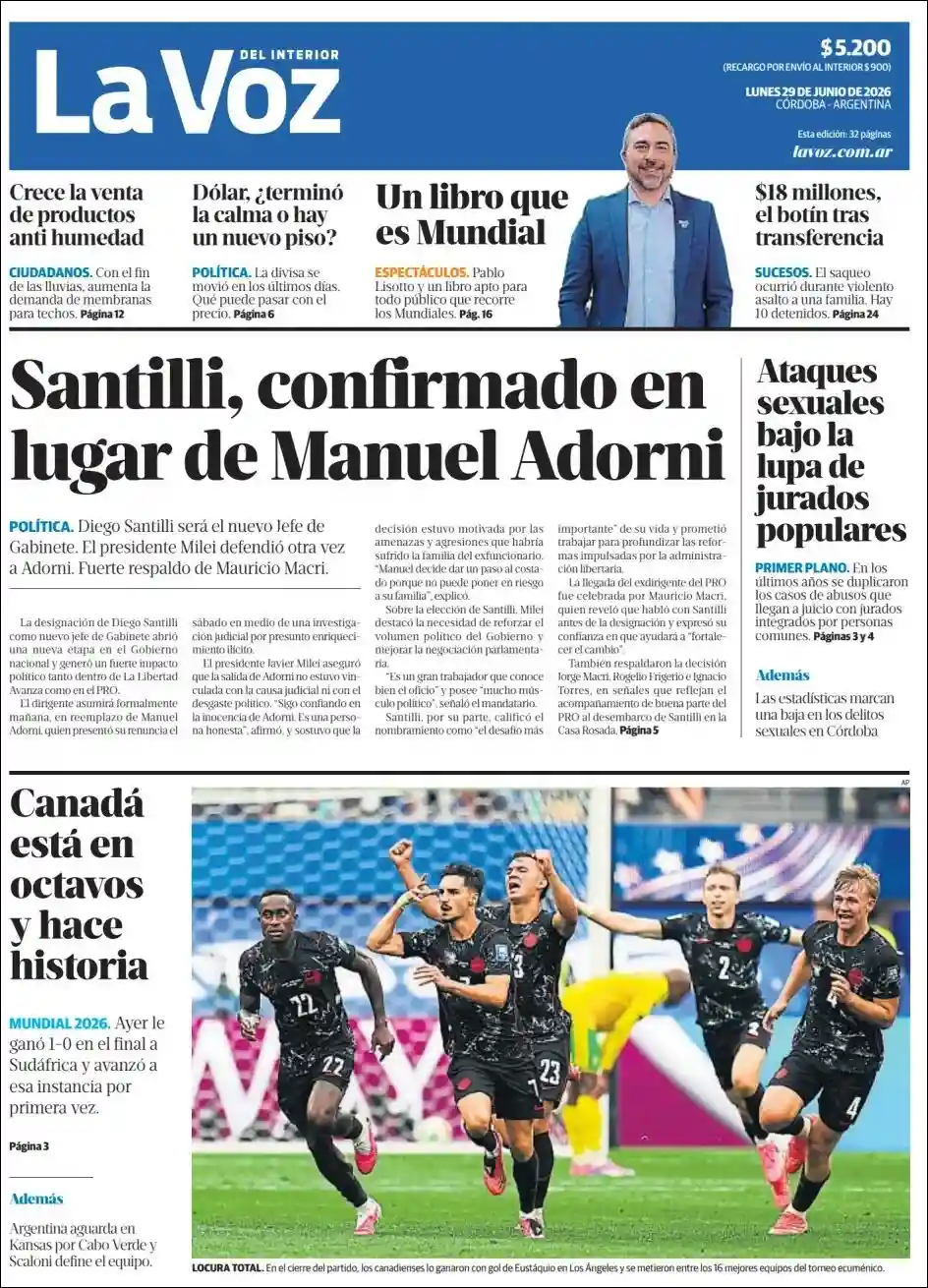 Evolucion Streaming | DEL SOL NOTICIAS - Tapa del diario La Voz